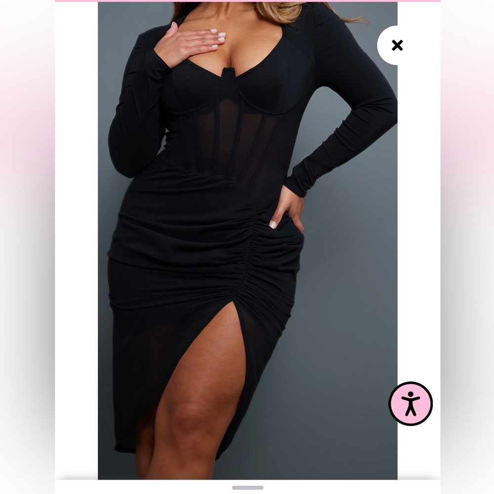 Dress with corset top L